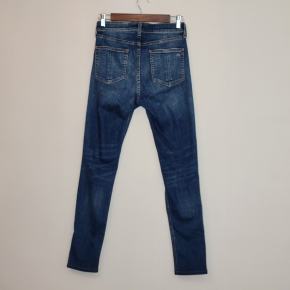 RAG & BONE HIGH RISE SKINNY JEANS BONNIE DISTRESSED - Picture 7 of 16